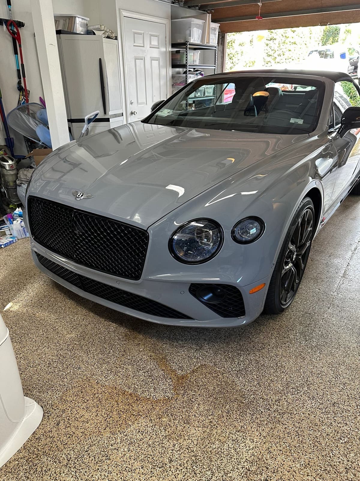 Gray Bentley Continental GT after detailing